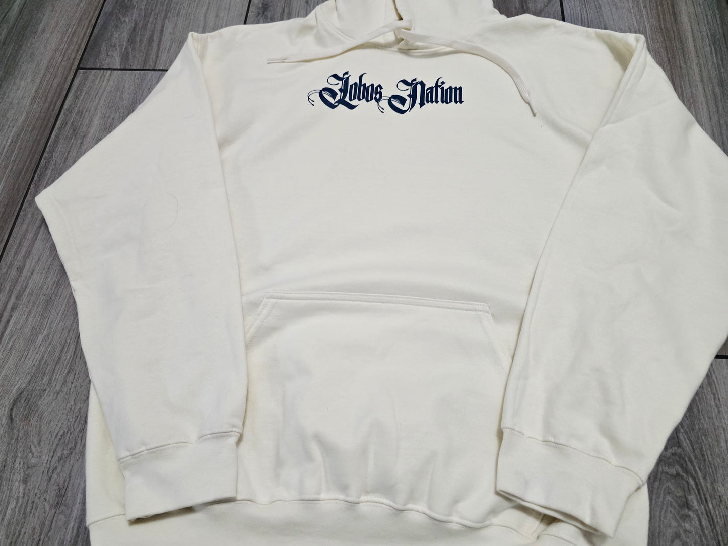 Lobos Nation Off White Soft-Style Hoodie