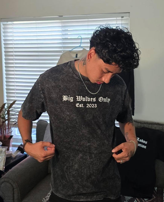 Washed Big wolves only shirt